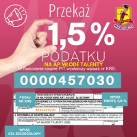 1,5 % NA ROZWÓJ AP MŁODE TALENTY